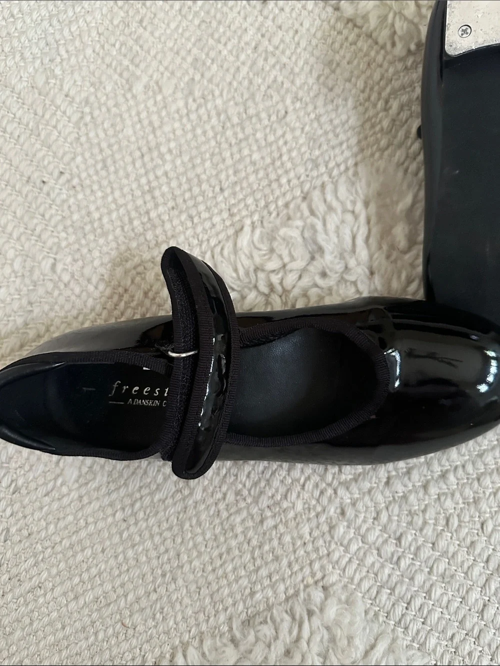 Freestyle Black Patent Tap dance Shoes for Kids